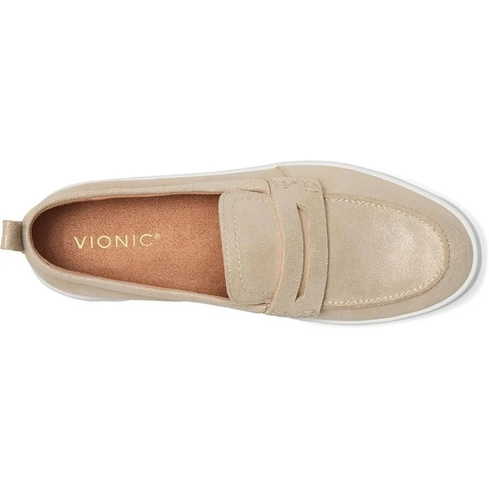 Vionic Uptown I6609L4701 Loafer Women's US 5 Beige Leather Casual Shoes HAWK2133